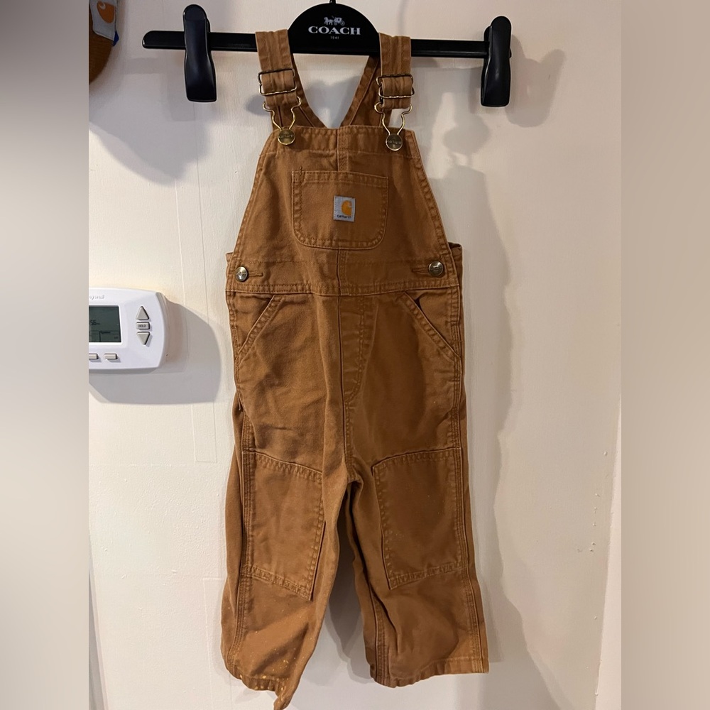 Carhartt Kids Overalls in Tan